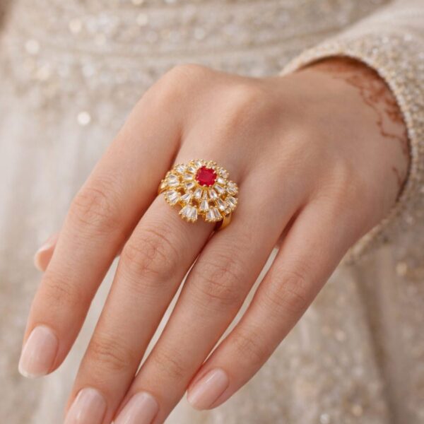 Luxury Royal Red Crystal Ring